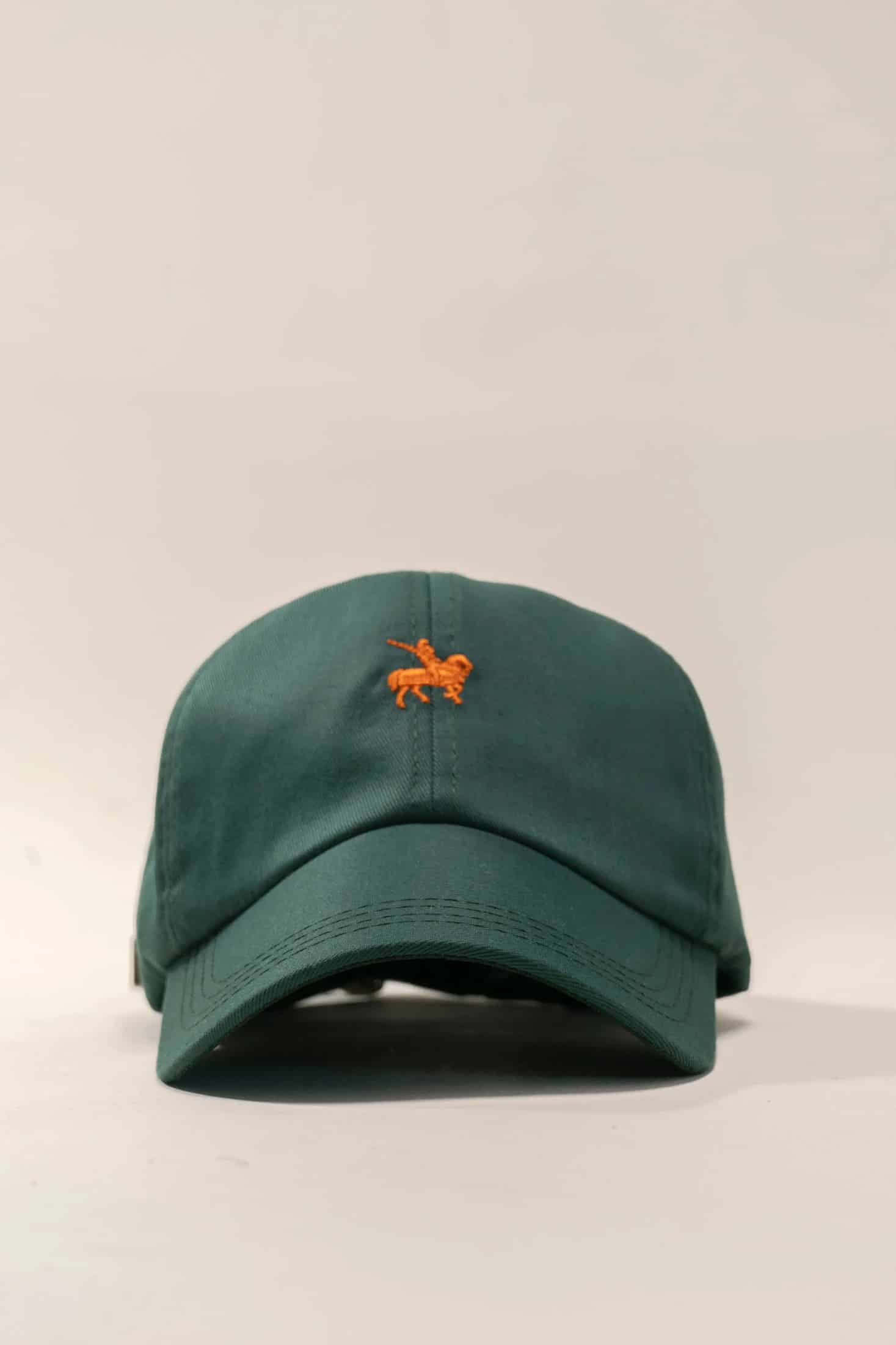 Gorra Basic Verde Oscuro Bordado Naranja - miniatura 2