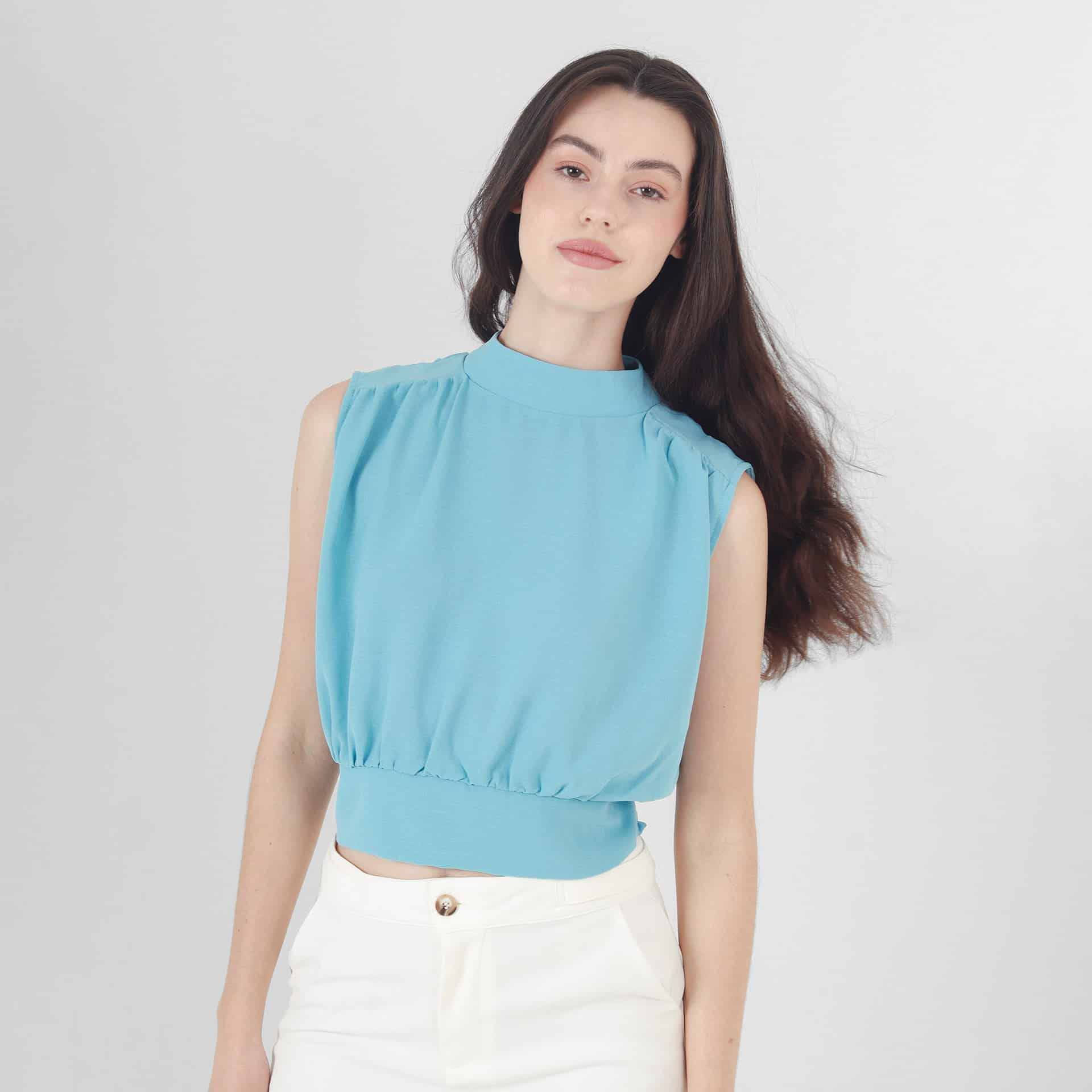 Blusa Cuello Alto Manga Sisa - miniatura 3