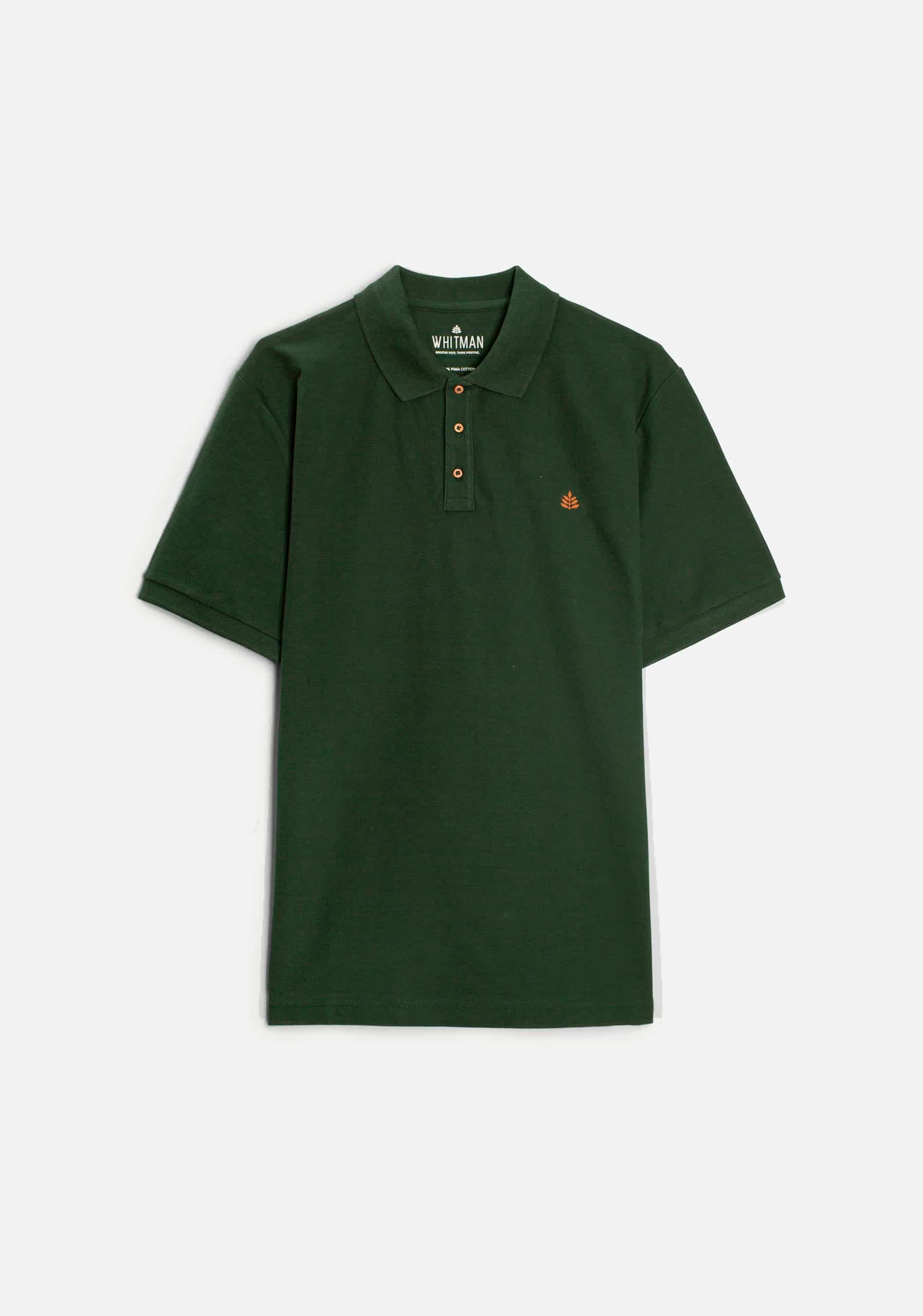 Camiseta Polo H Unicolor L-Nar Verde Osc - miniatura 1