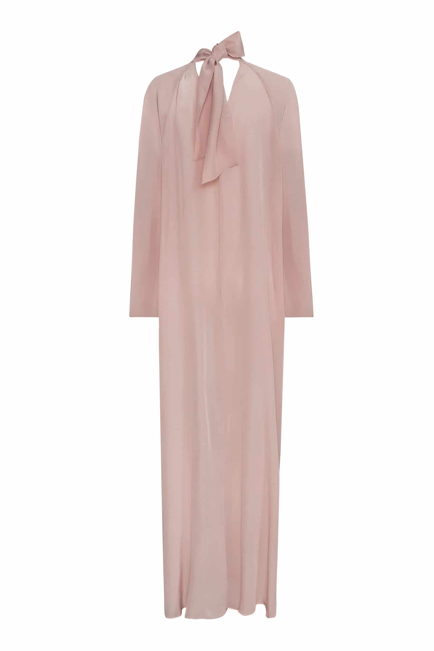 Boho Crepe Chine Maxi Dress / Dust Pink - miniatura 3