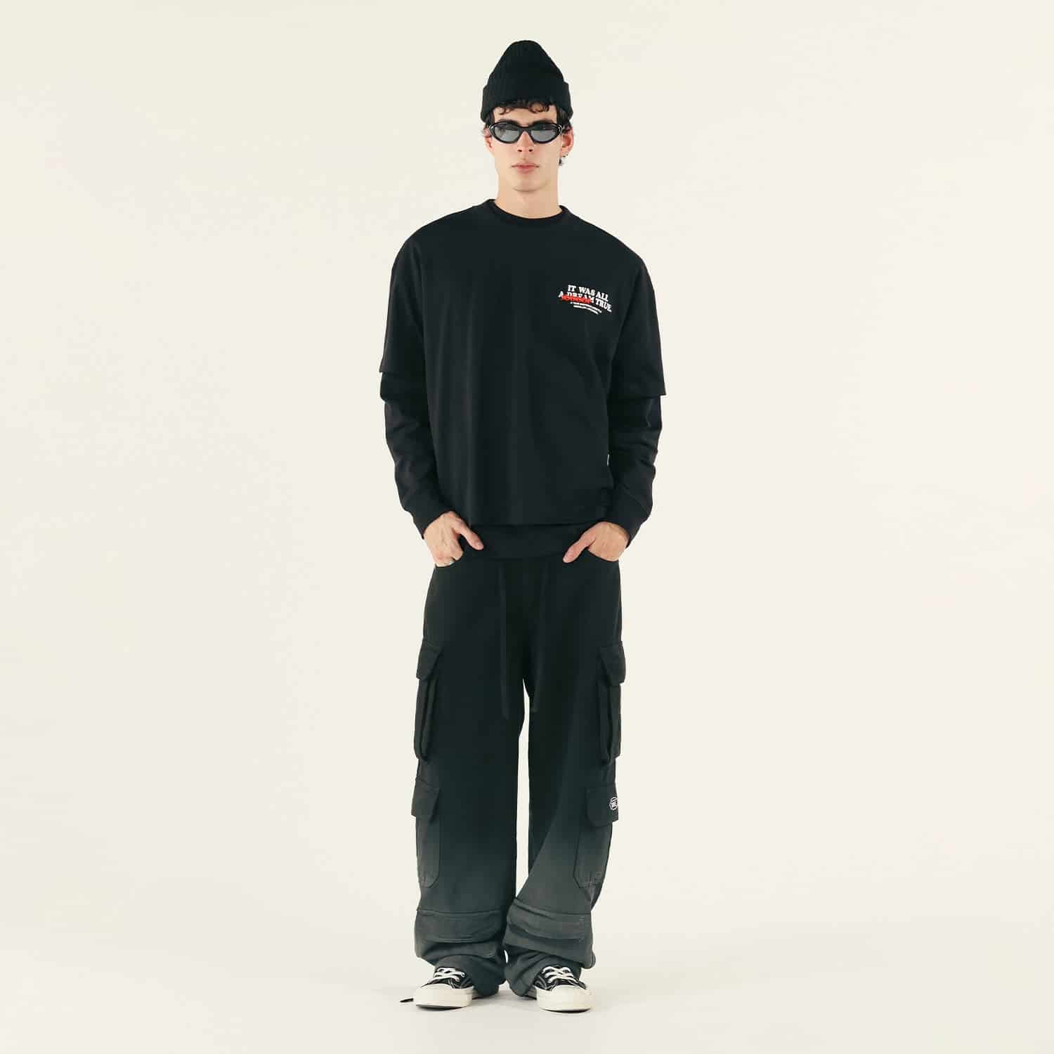 Utility Pocket Cargo Pants - Black - miniatura 3