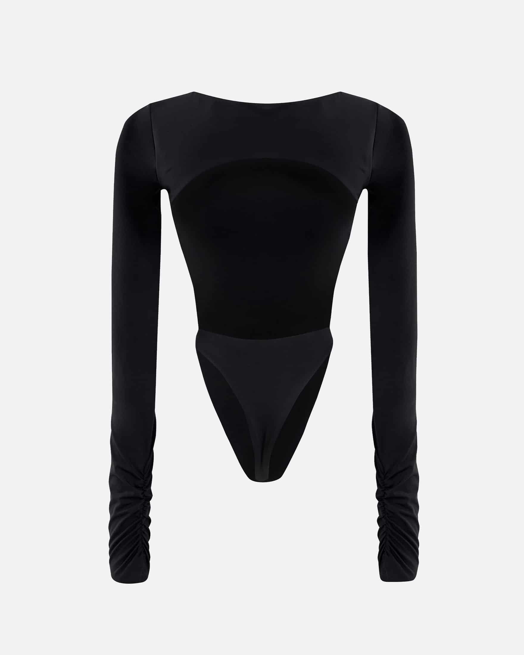 Basics Undergold Studio Backless Long Sleeve Body Black - miniatura 3