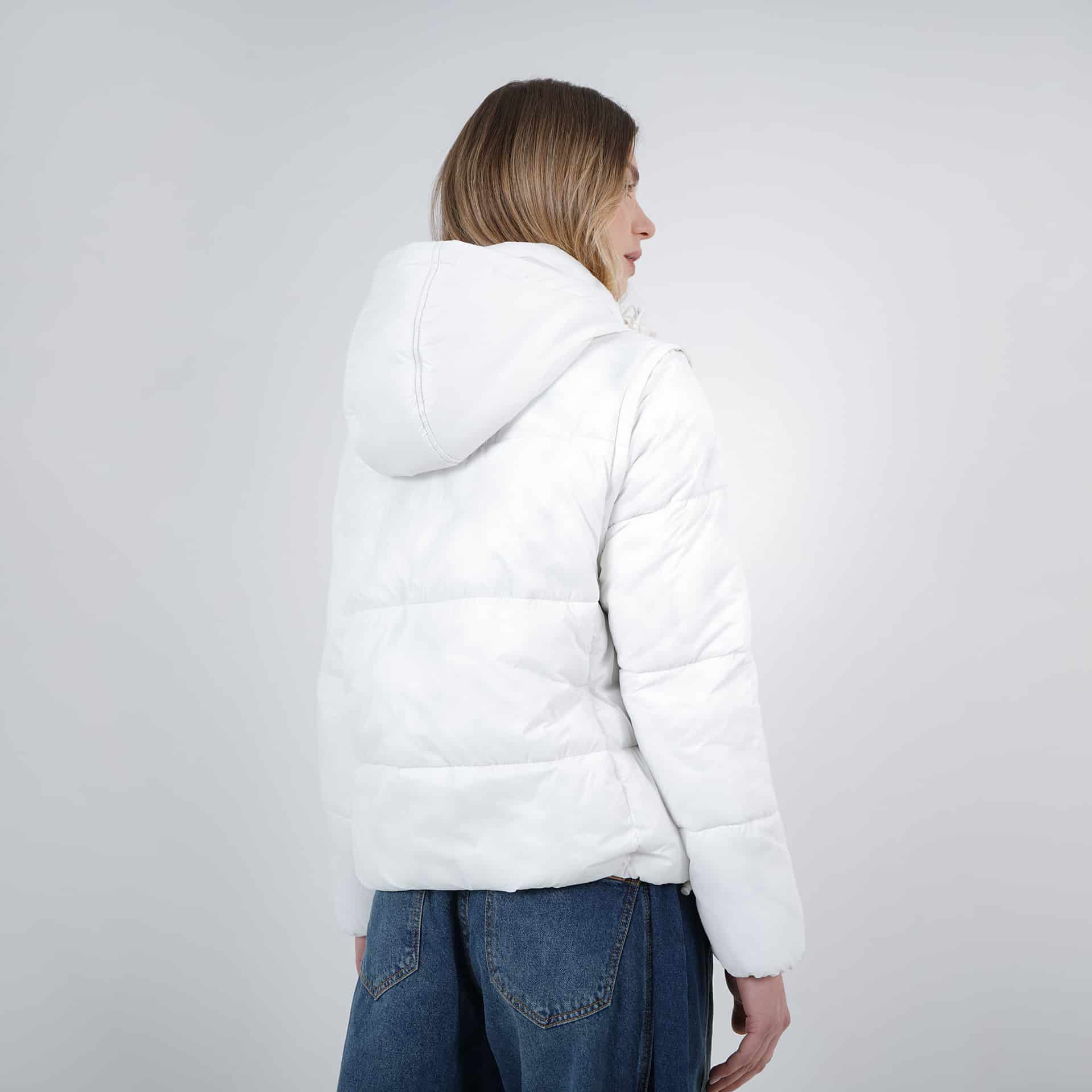 Chaqueta acolchada dos en uno mangas removibles con capucha - miniatura 10