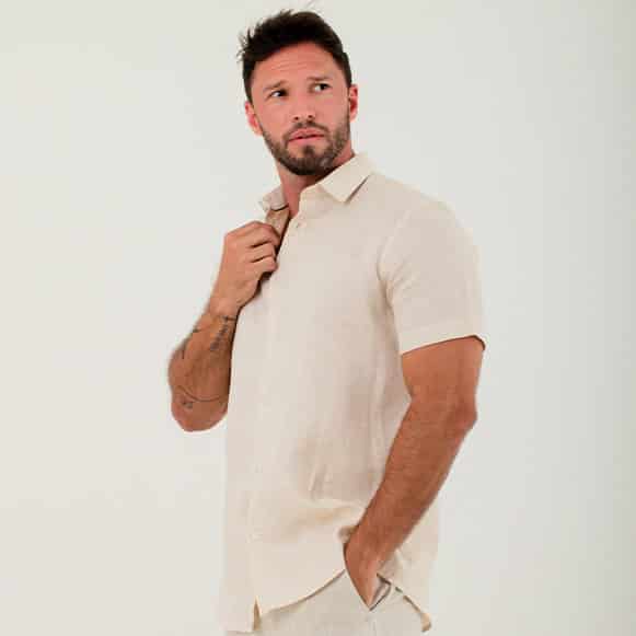 CAMISA MC 100% LINO HOMBRE - miniatura 5