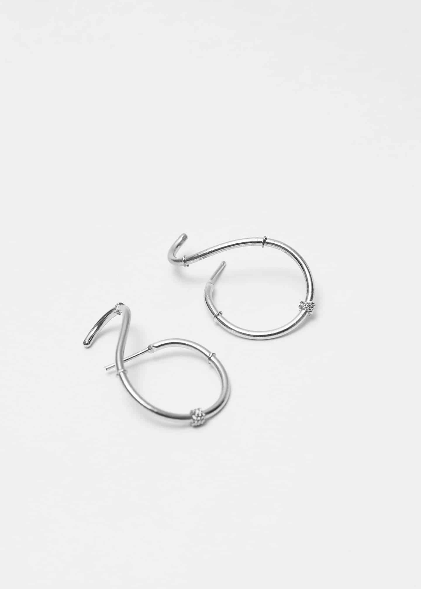 Aretes supple Midi plata - miniatura 1