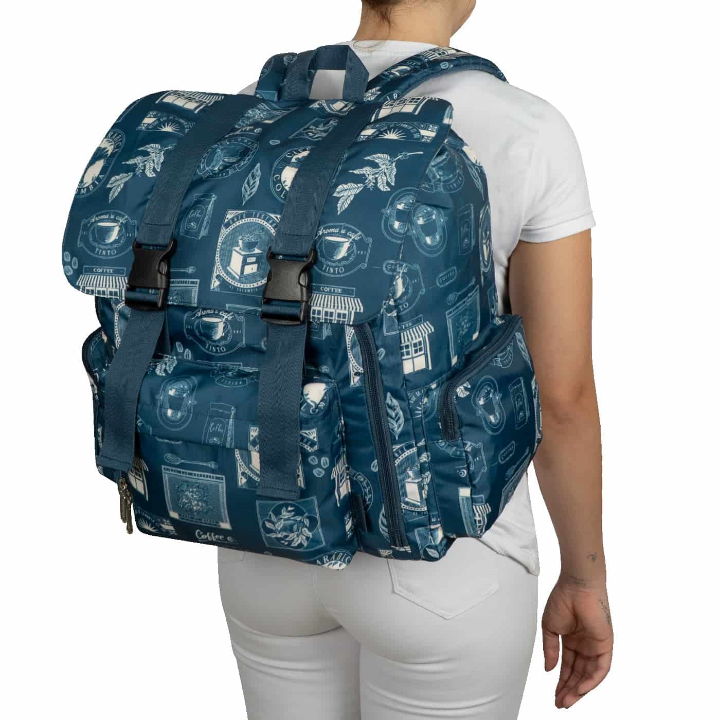 Morral Mochilero Pequeno  ULTRA Estampado Cafetero Citybags Multicolor - miniatura 6