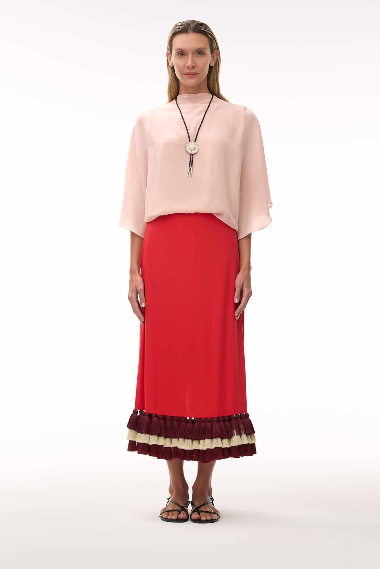 Manzanares Crepe Chine Blouse / Dust Pink - miniatura 2