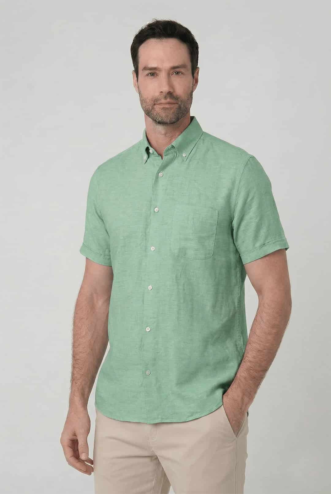 Camisa con bolsillo manga corta para hombre Jon Sonen 027225037 - miniatura 9