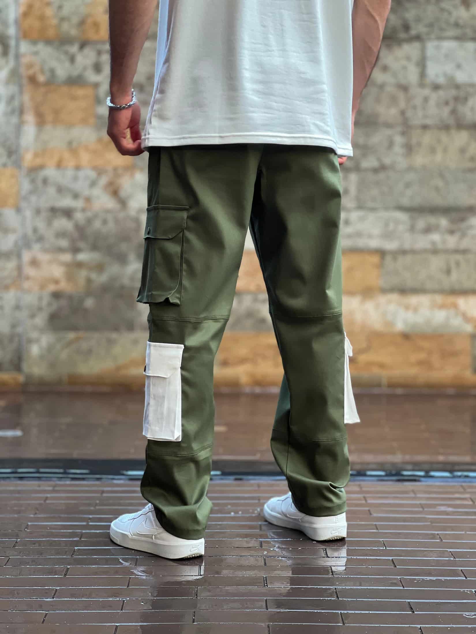 Cargo verde militar  Vivir Flor estampada   14215 - miniatura 2