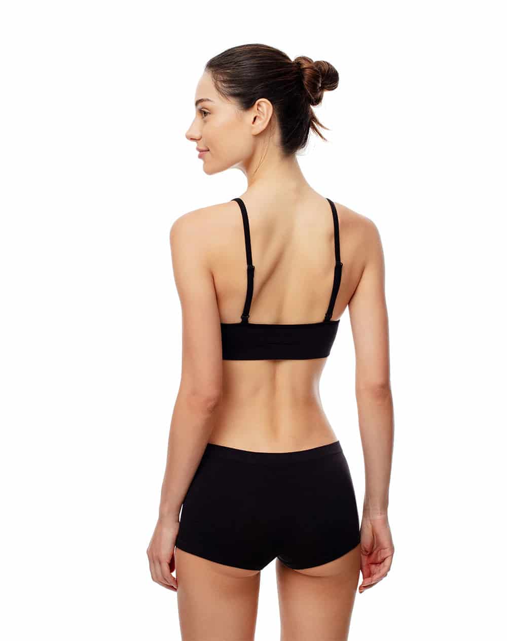 Panty cachetero seamless tiro medio negro mujer - miniatura 2