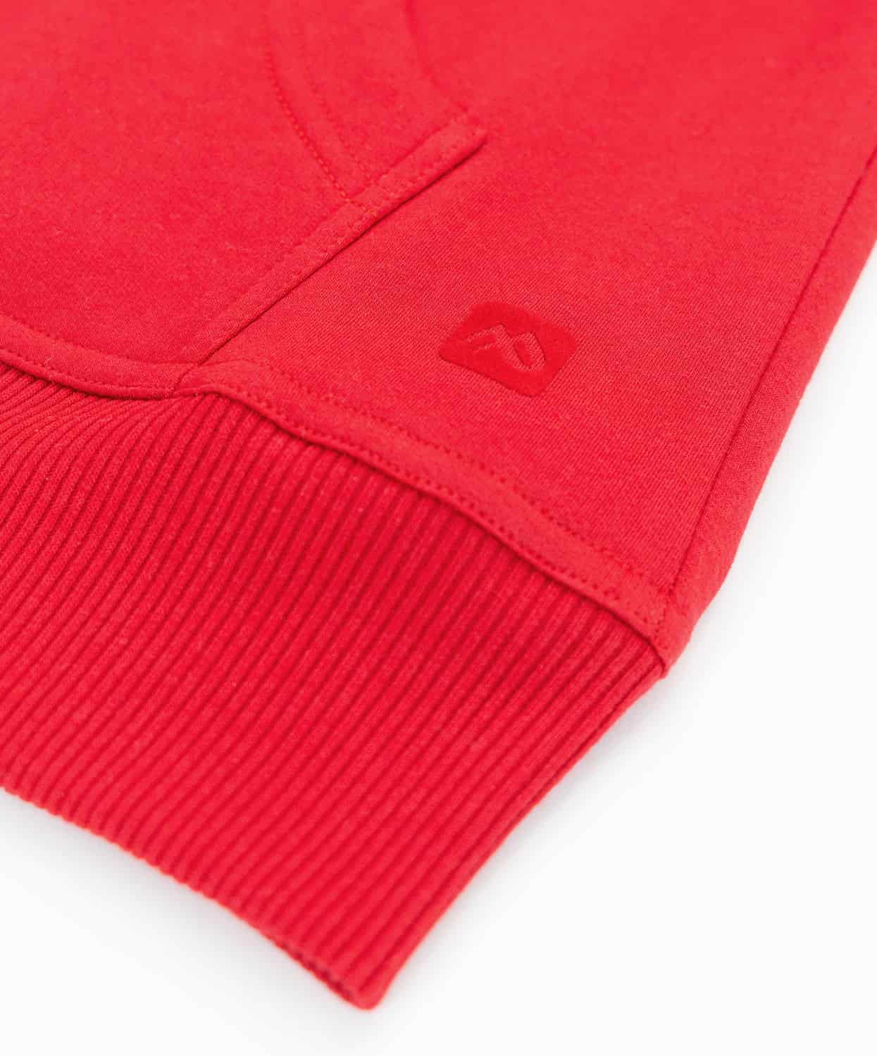 Buzo abierto con Capota Mujer Rojo - miniatura 5