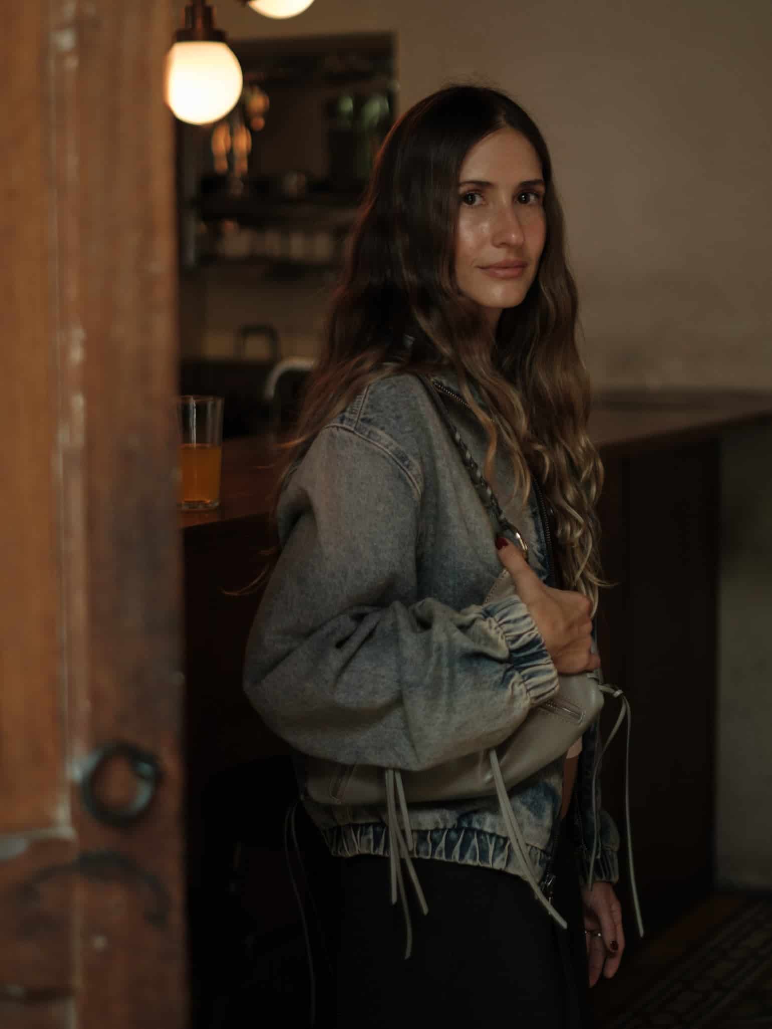 DENIM BOMBER JACKET - SUNBLEACHED - miniatura 3