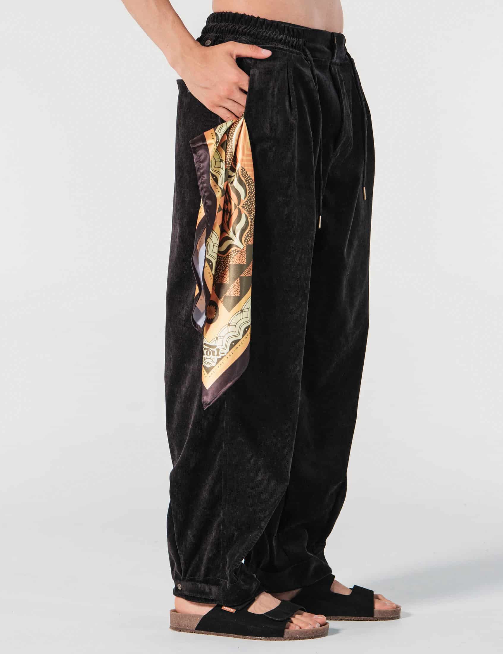 Pantalón Baggy Loose Fit Conexion Negro Hombre - miniatura 3