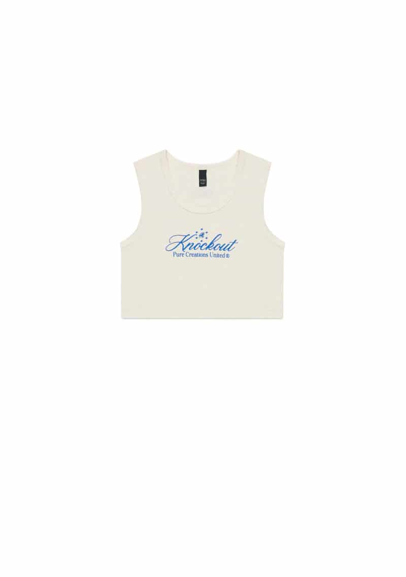 knockout white crop top - miniatura 1