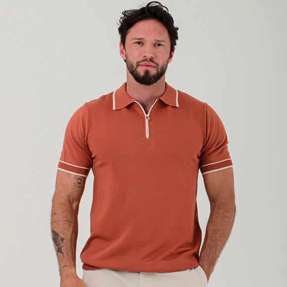 SUETER TIPO POLO MODA TEJIDO HOMBRE - miniatura 3