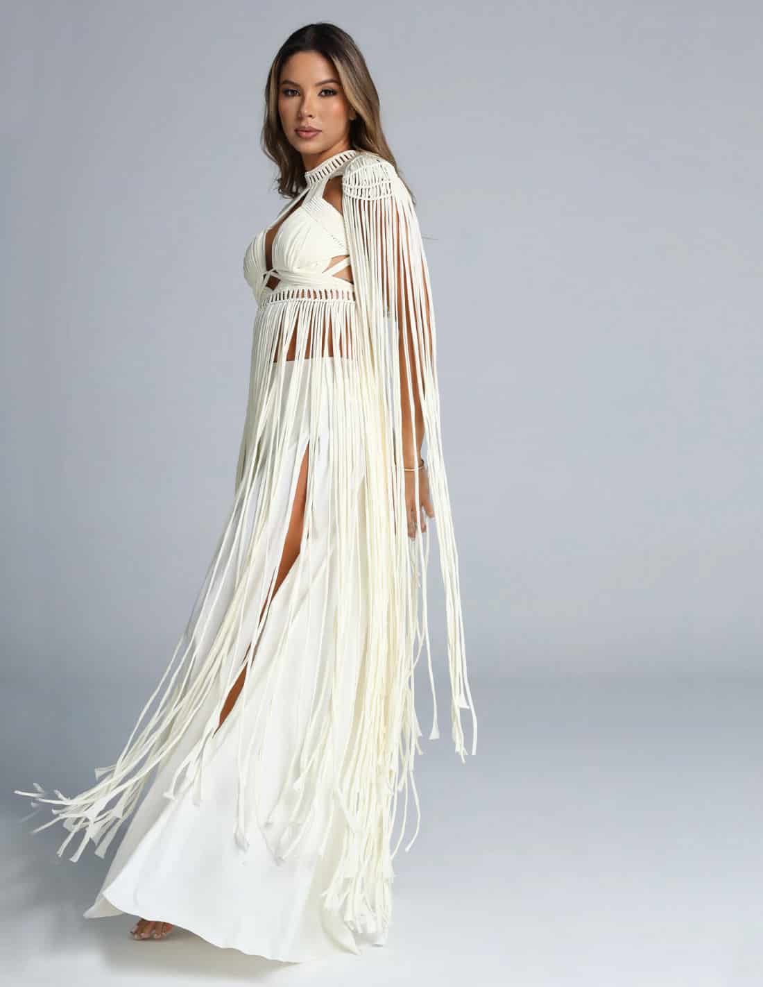 Vestido Cadere Marfil - miniatura 5