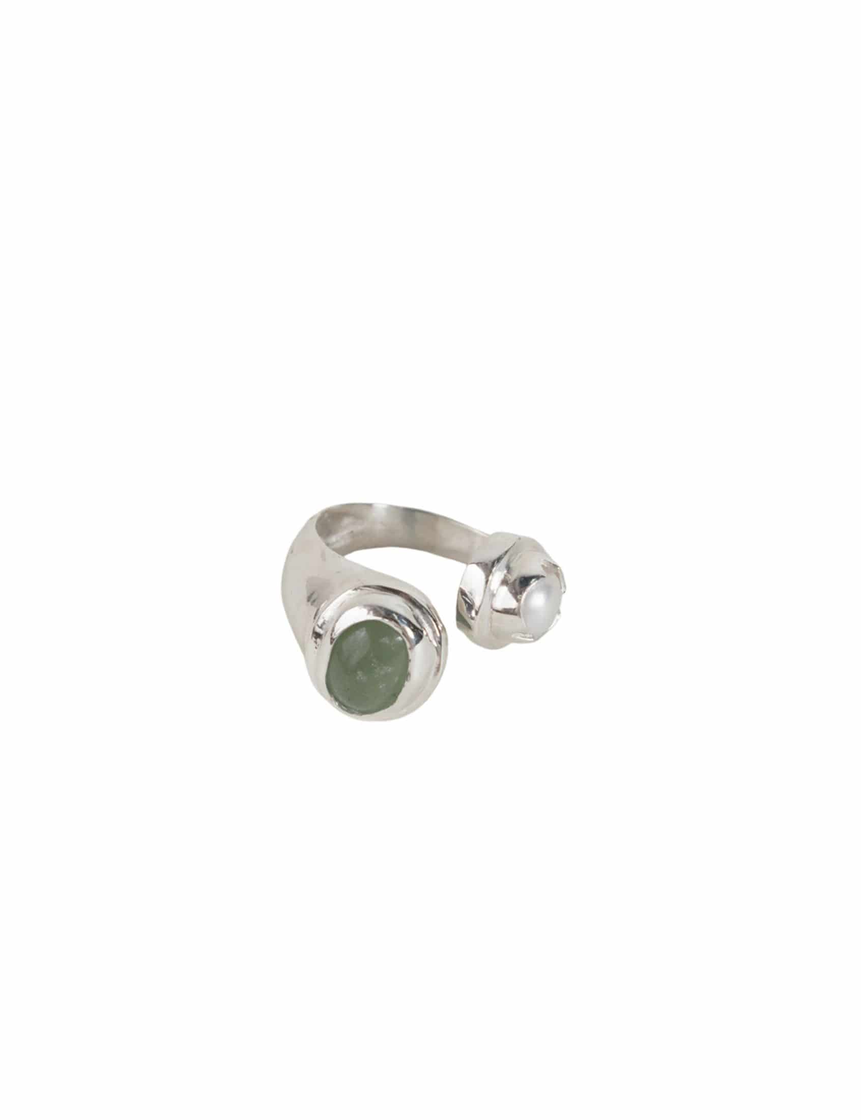 Anillo Lado Revés Crisoprasa - miniatura 1