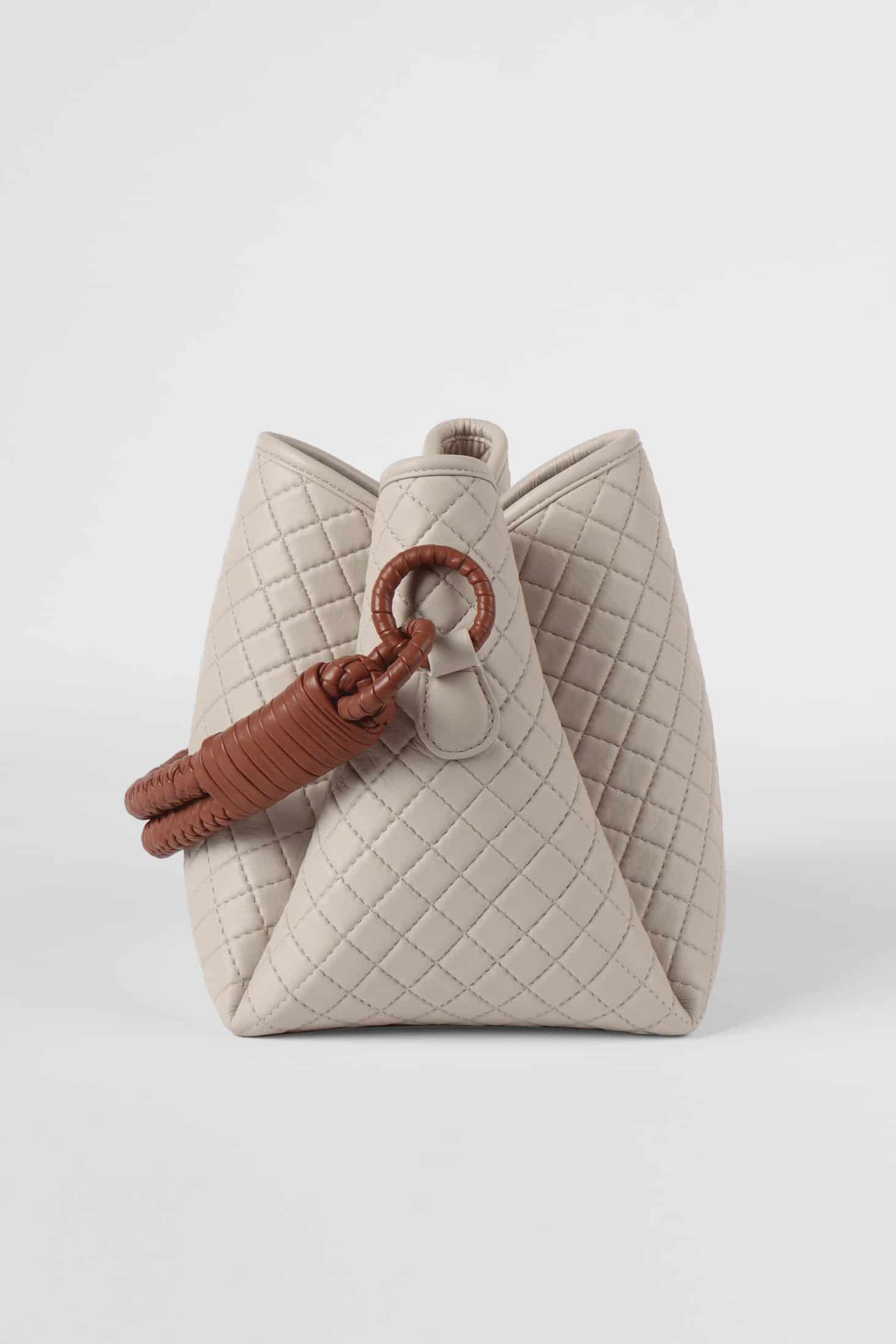 Tulip Bucket Bag, Off-white & Brandy - miniatura 2