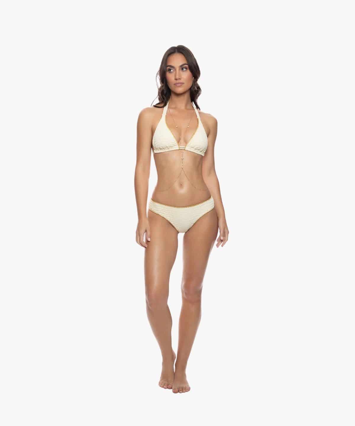 White Sands Luxe Stitch Triangle Halter Top - miniatura 5