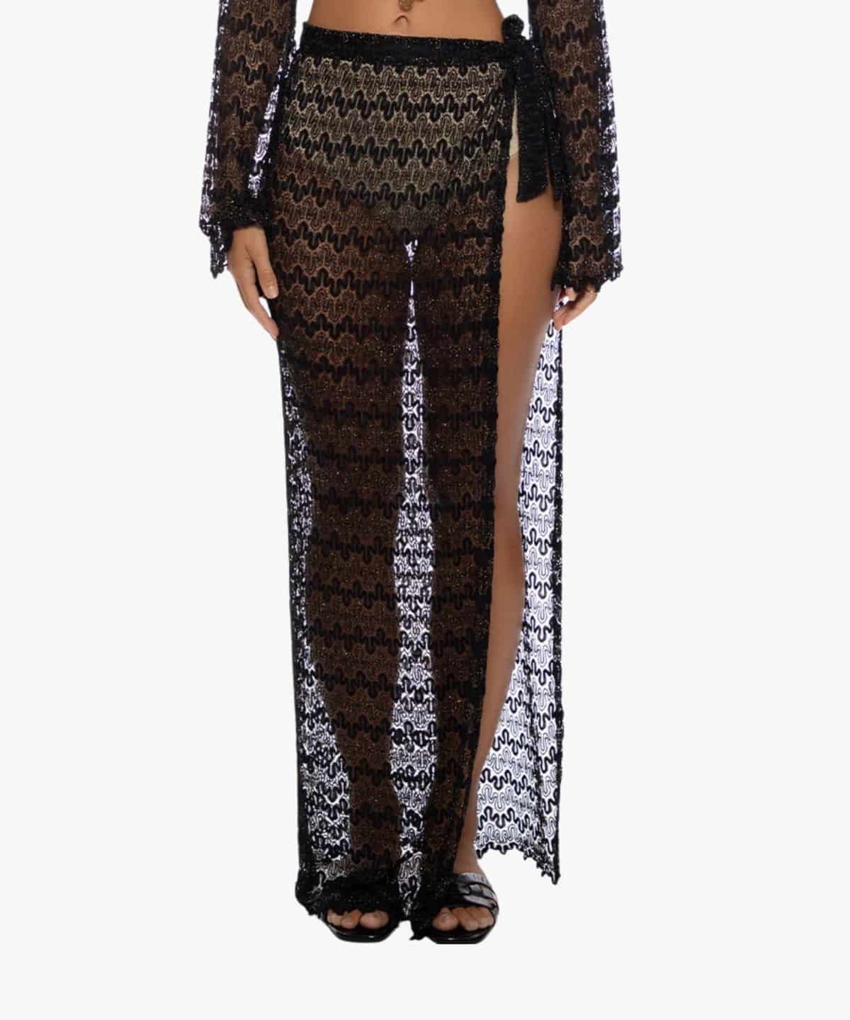 Midnight Currents Long Wrap Skirt - miniatura 1