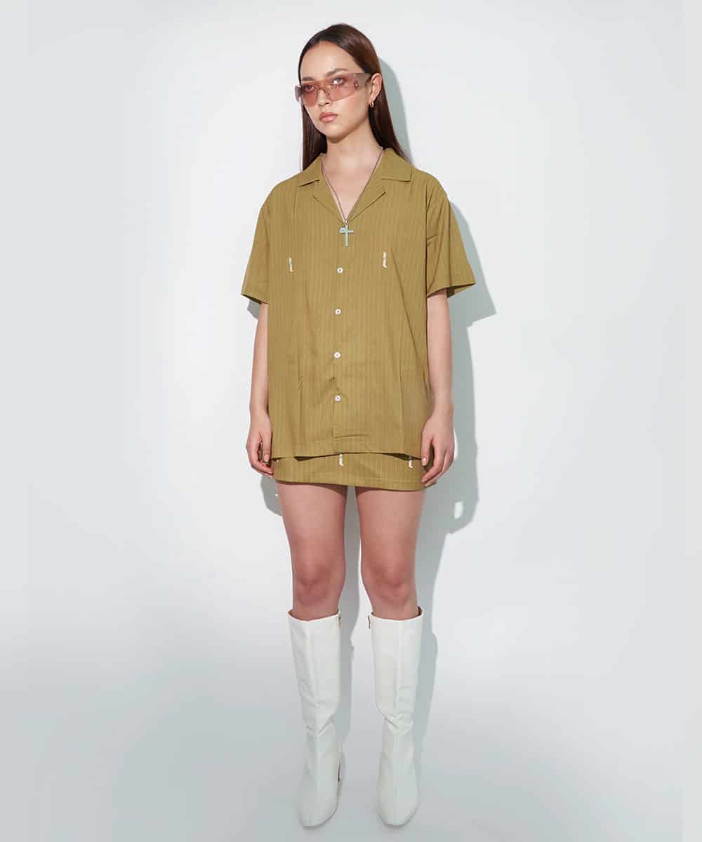 Camp Shirt in Green Pinstripe - miniatura 4