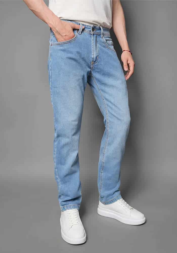 Jean para Hombre 100% Original Thunder Color Azul Claro - miniatura 1
