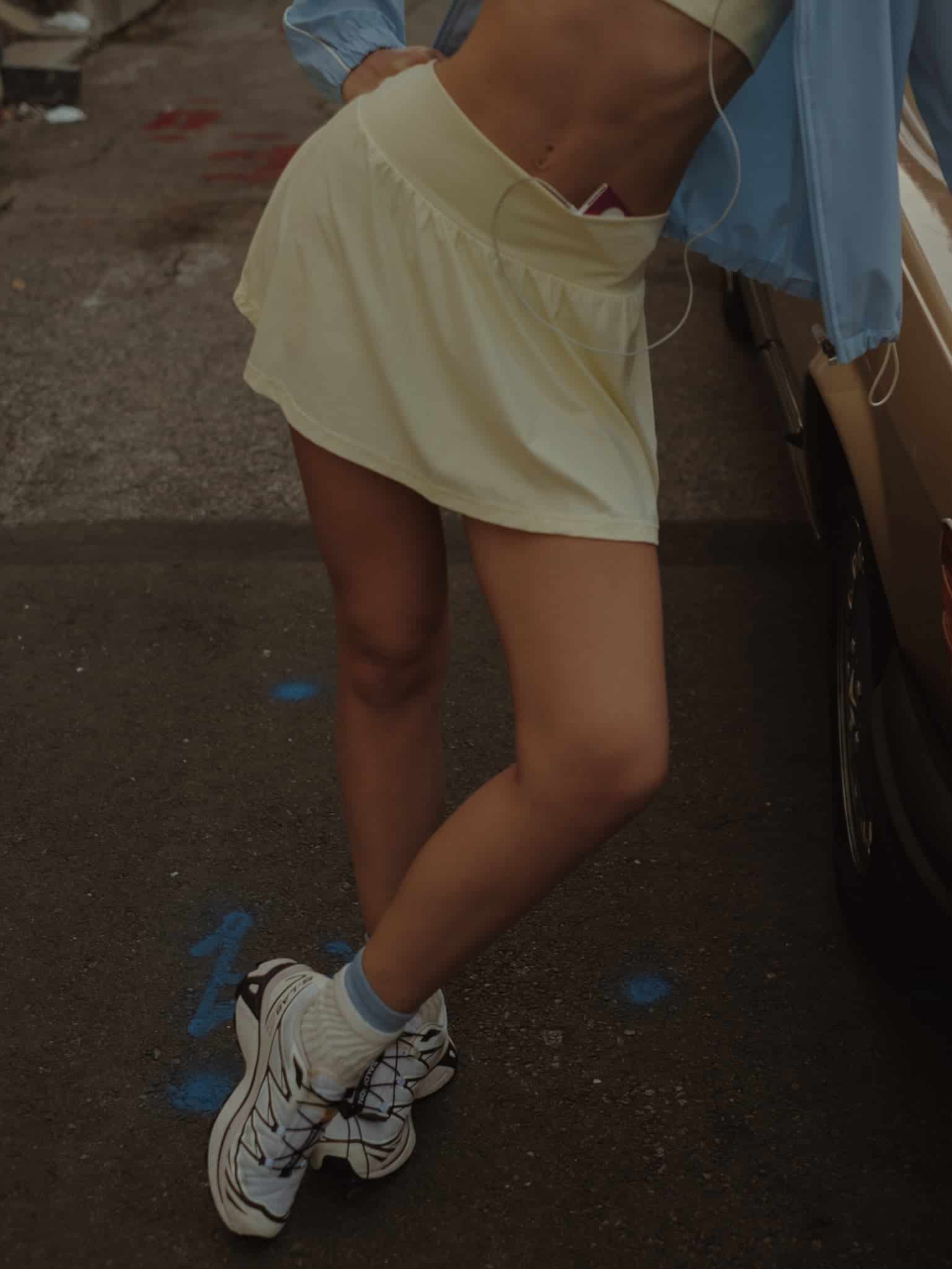 MIDI LAYERING SOCKS - SOFT WHITE & BABY BLUE - miniatura 11