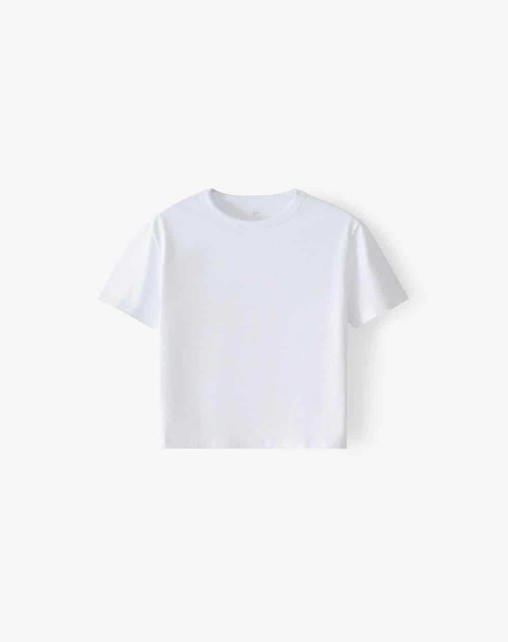 Camiseta manga corta oversize algodón blanco hombre - miniatura 1