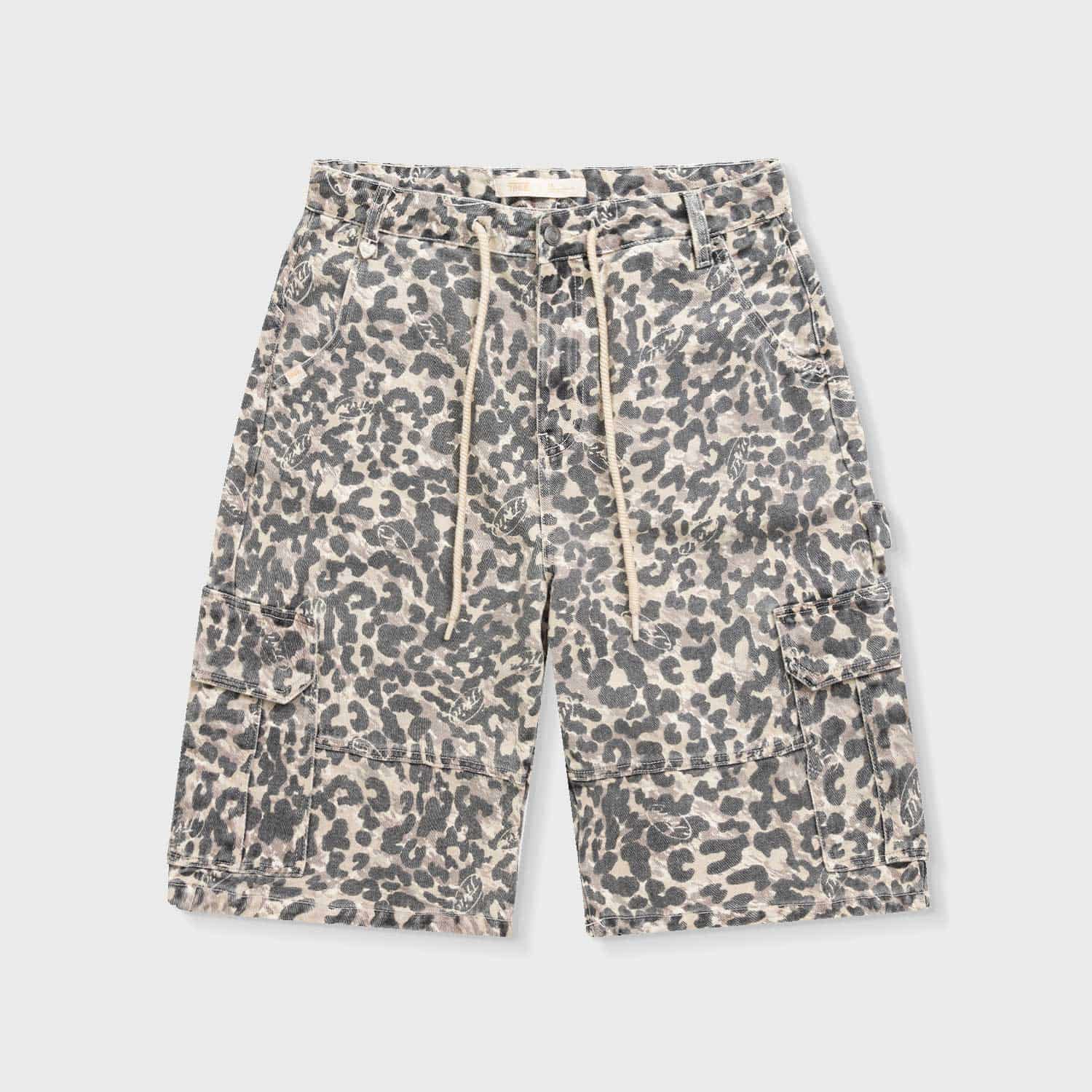 Intuition Leopard Cargo Jorts - Camel - miniatura 1