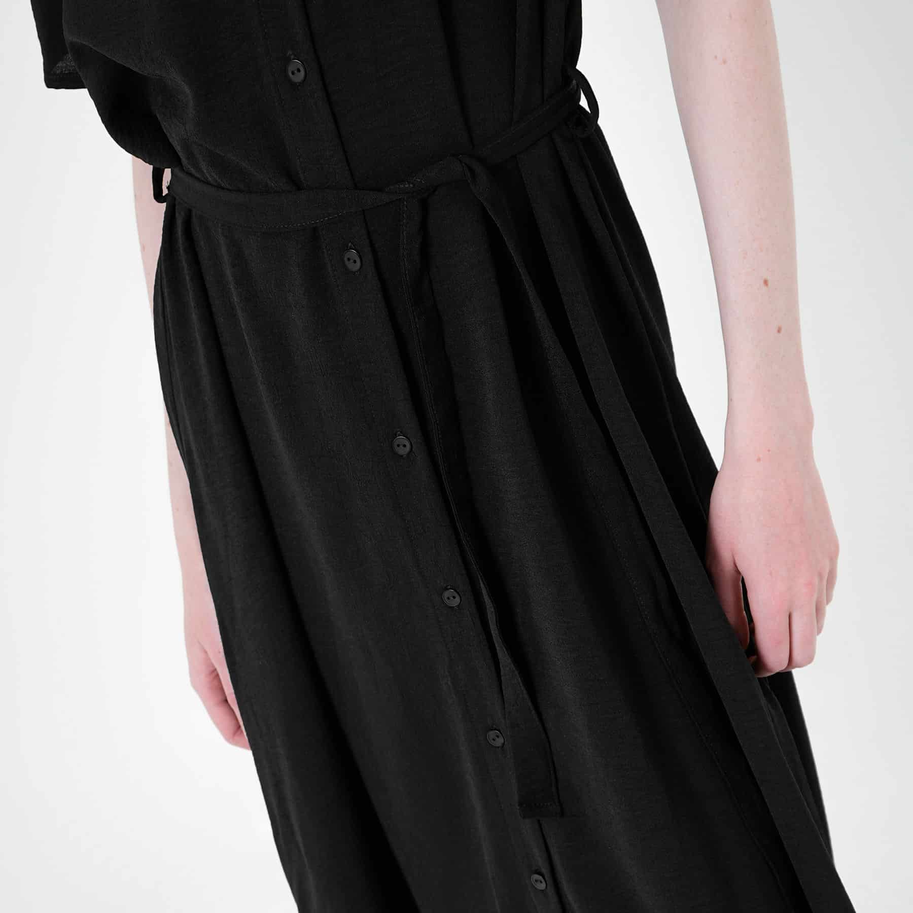 Vestido camisero midi con lazo para ajustar en cintura - miniatura 8