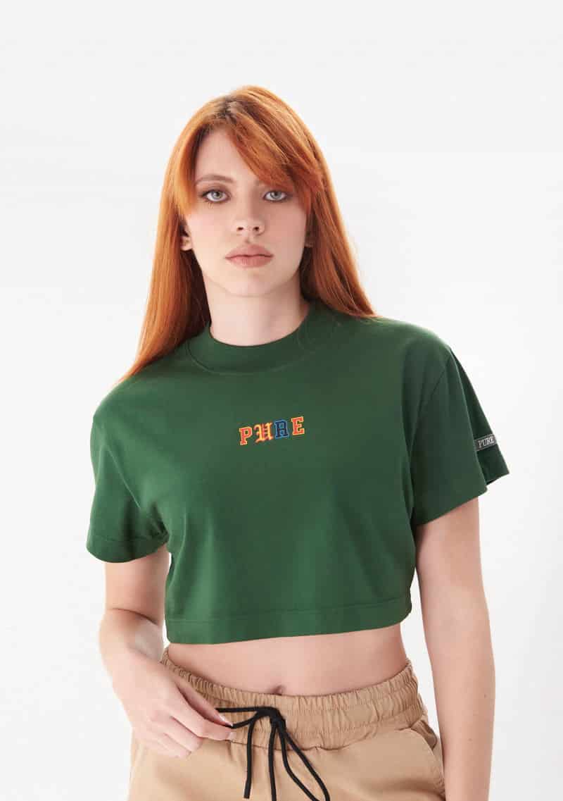 College Green Crop top - miniatura 2