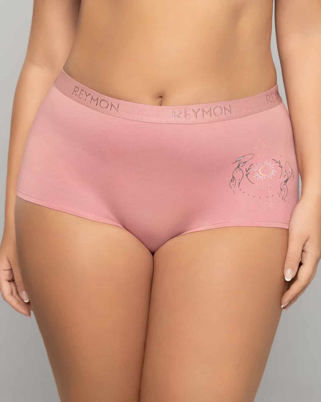 Boxer Femenino Tiro Alto en Algodón Estampado con Elástico Reymon Ref. 8010 - miniatura 10