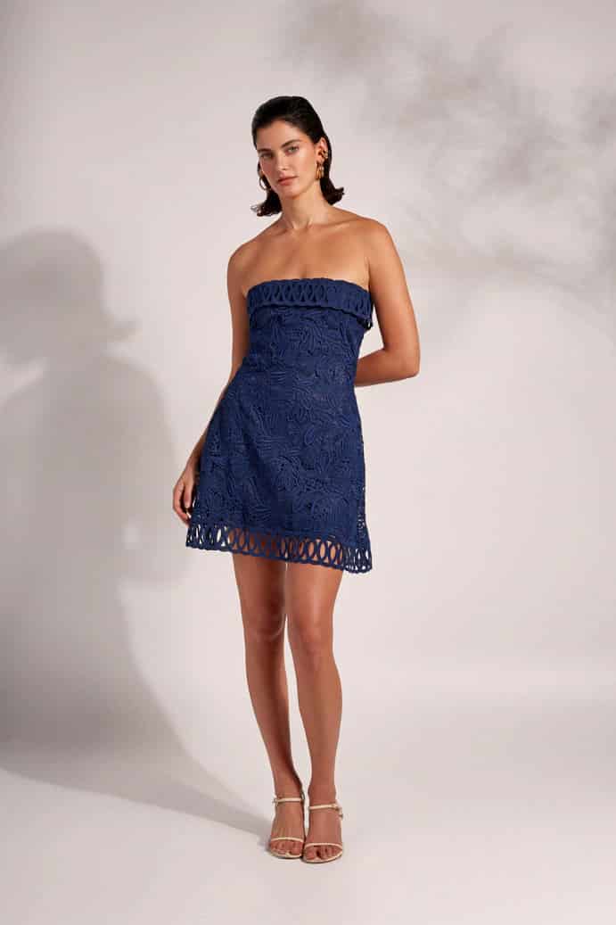 ANIKA MINI DRESS NAVY BLUE - miniatura 1