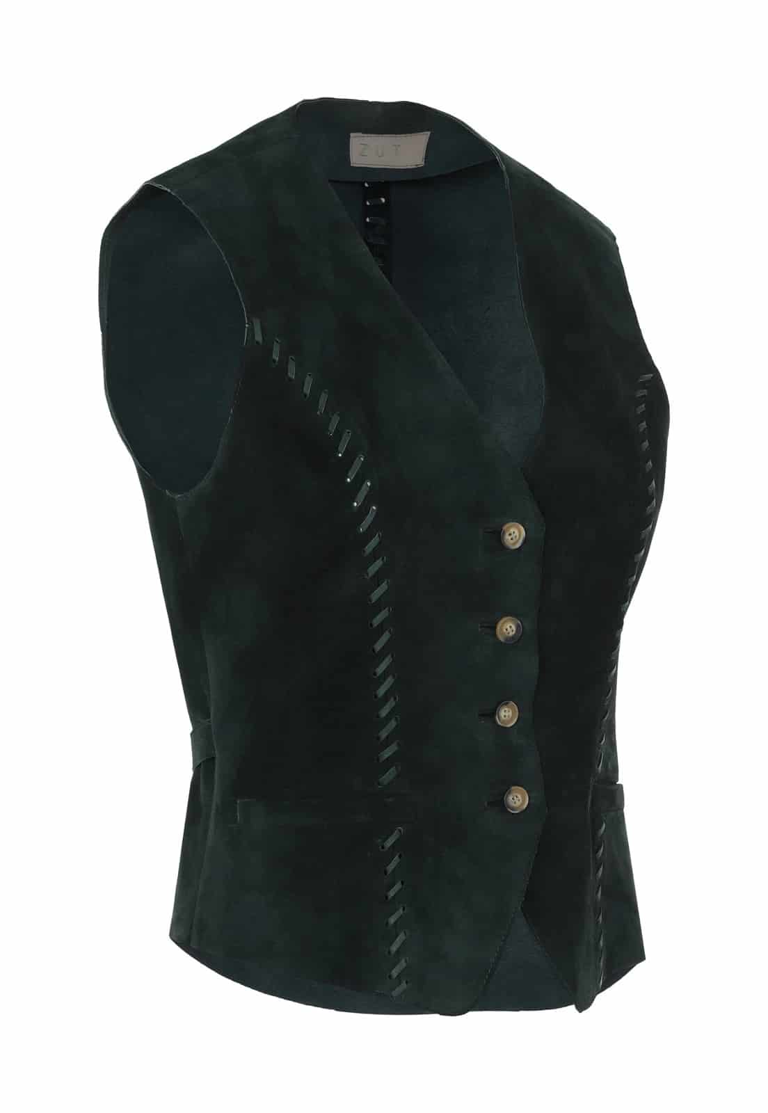 CHARLIE SUEDE TAILORED V-NECK VEST - miniatura 2