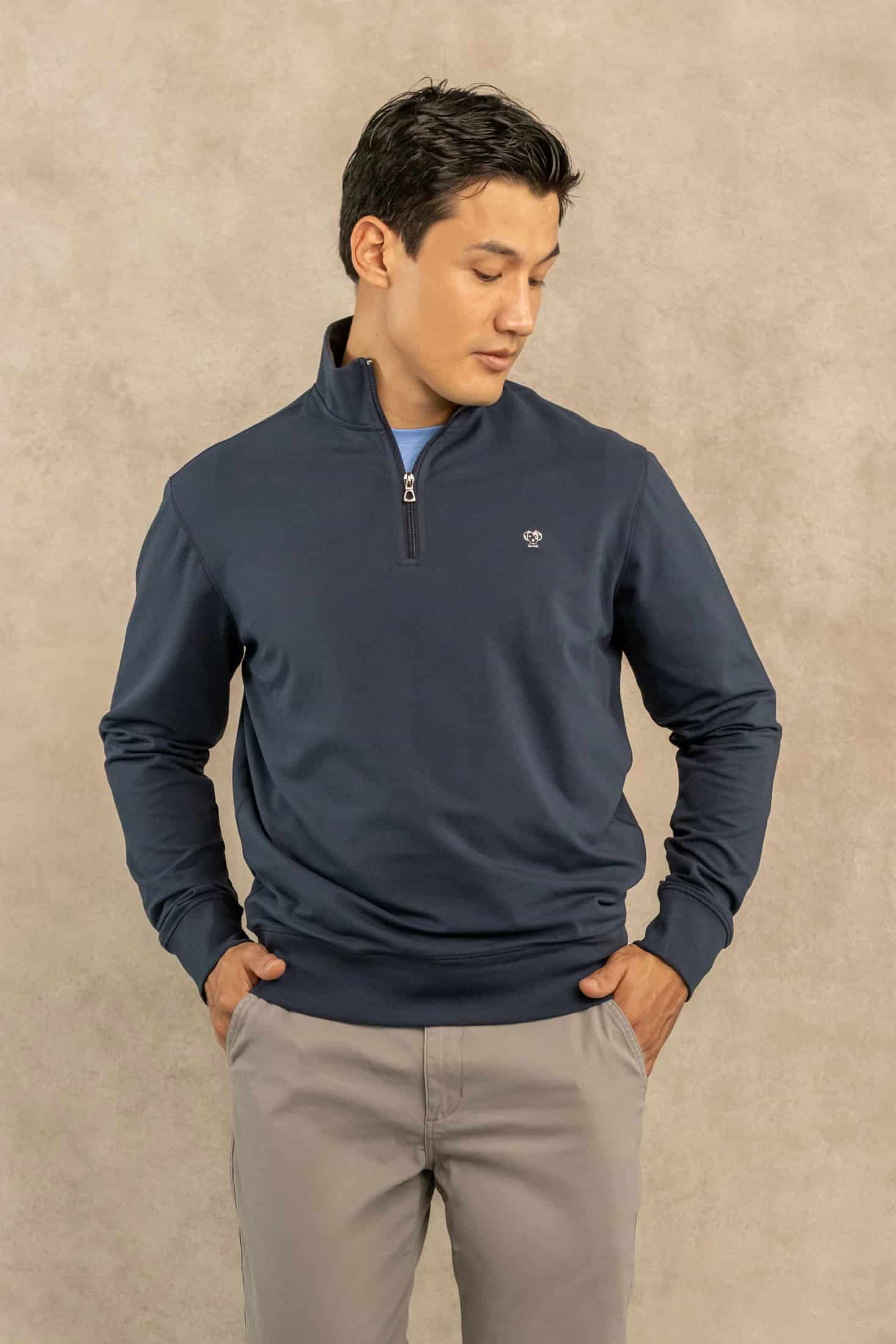 Halfzip Antimanchas Dark Blue - miniatura 1