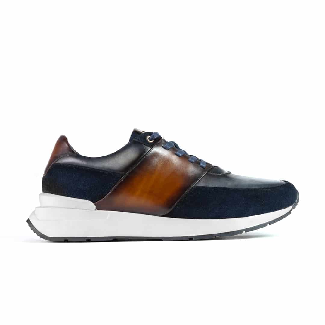 Sneaker Arezzo Azul-Caramelo - miniatura 6