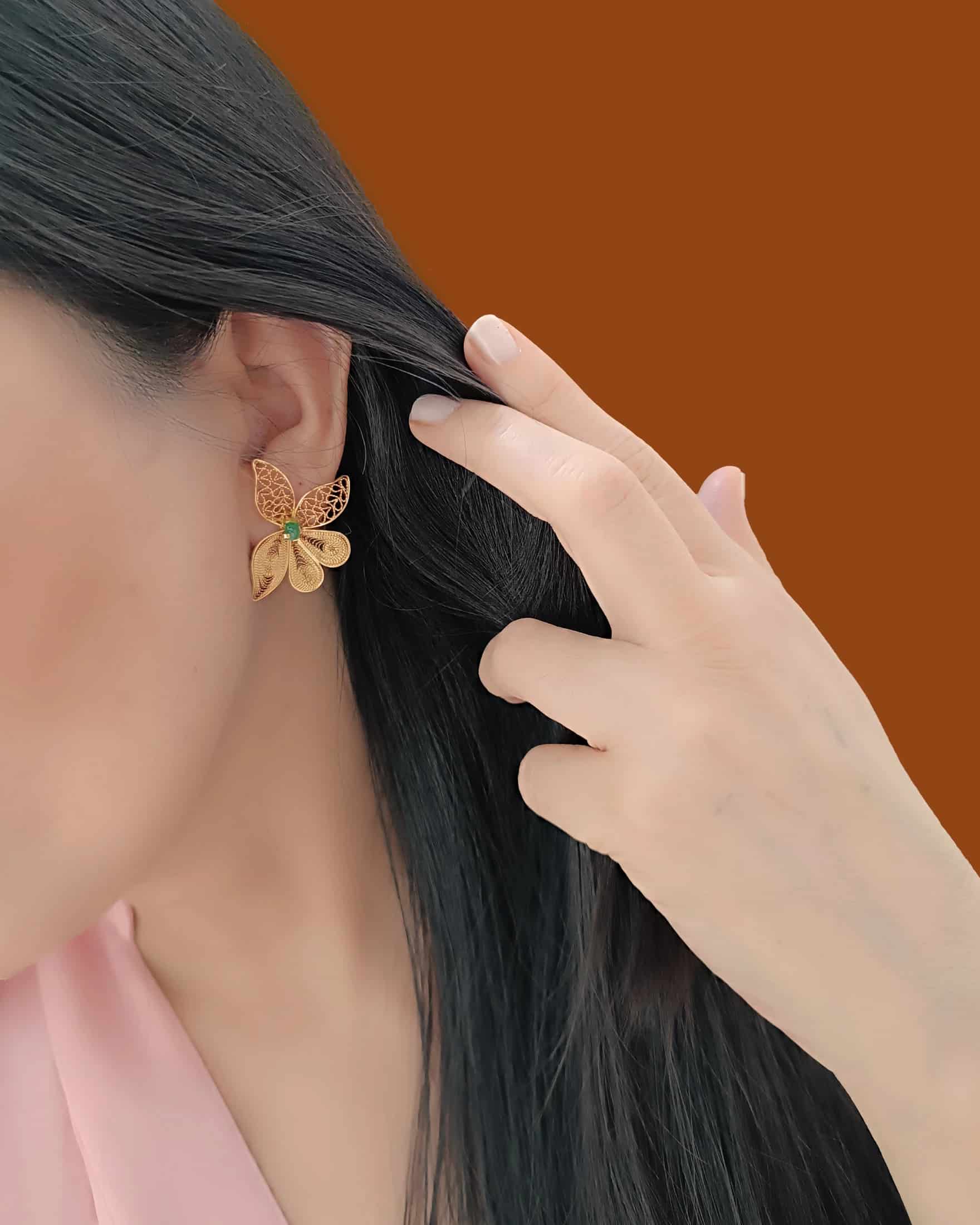 Aretes filigrana topo Imperial - miniatura 4