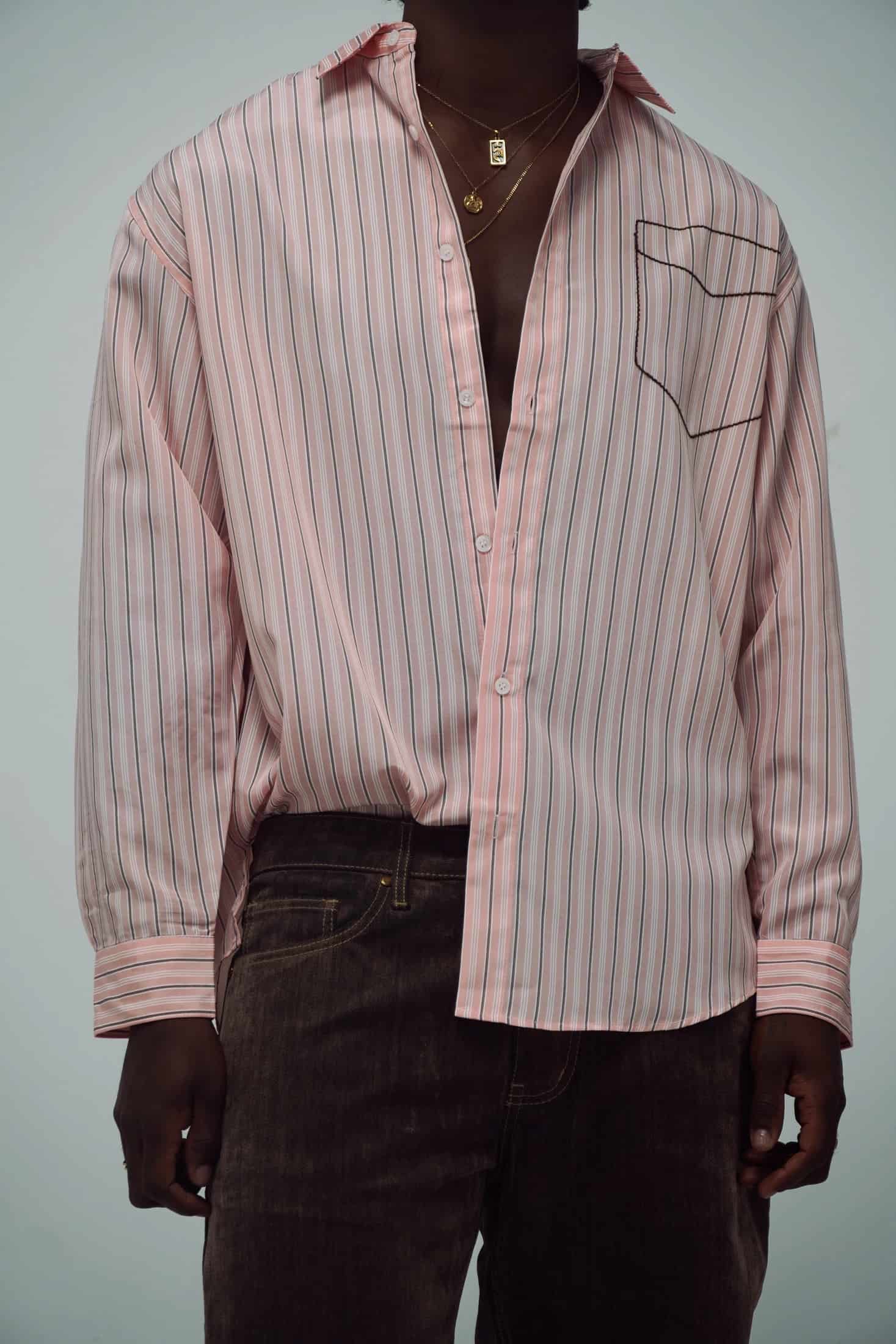 Camisa Bolsillo Bordado Rosa - miniatura 6