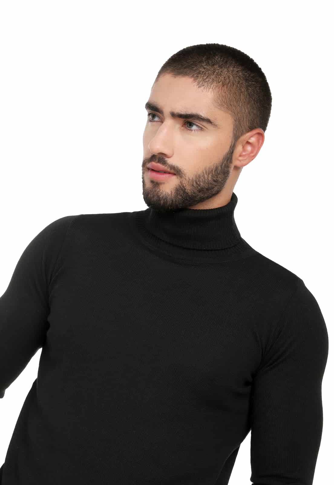 Buzo cuello tortuga negro - miniatura 4