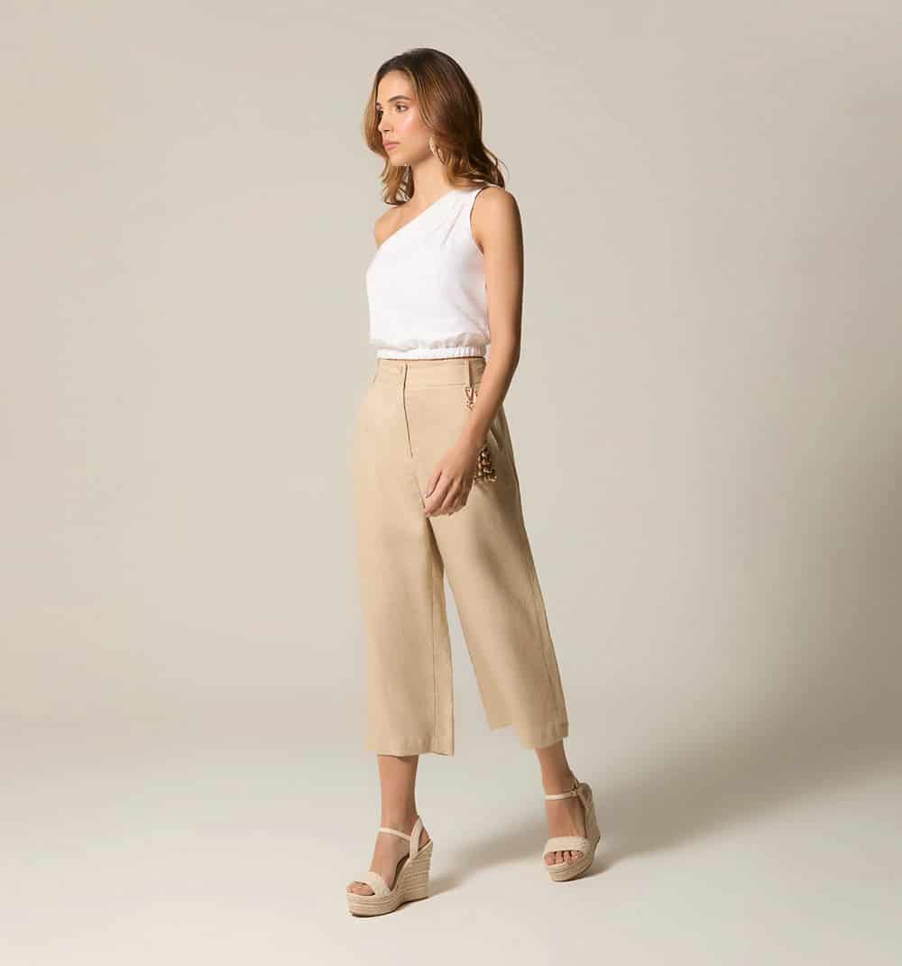 Pantalon tiro alto culotte - miniatura 1