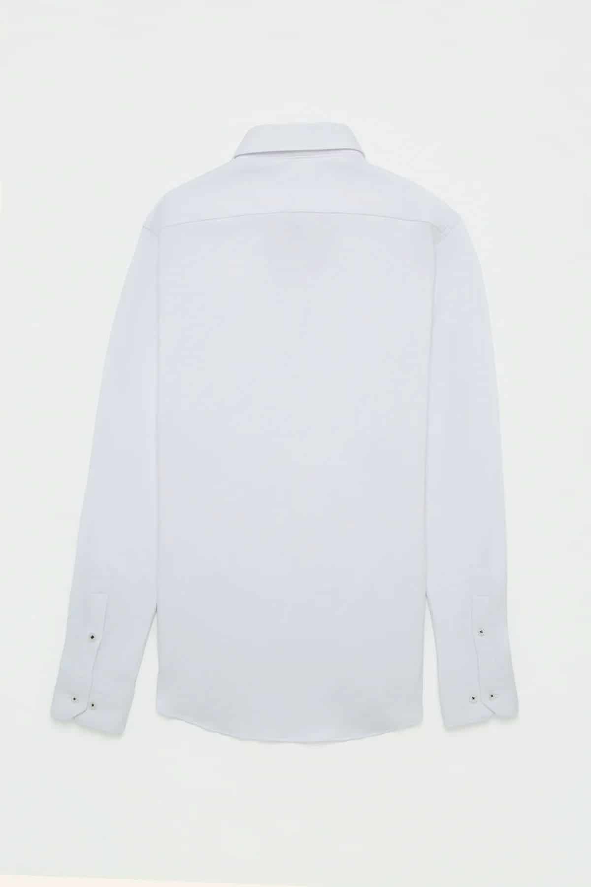 Camisa Piqué Polera Algodón Blanco - miniatura 4