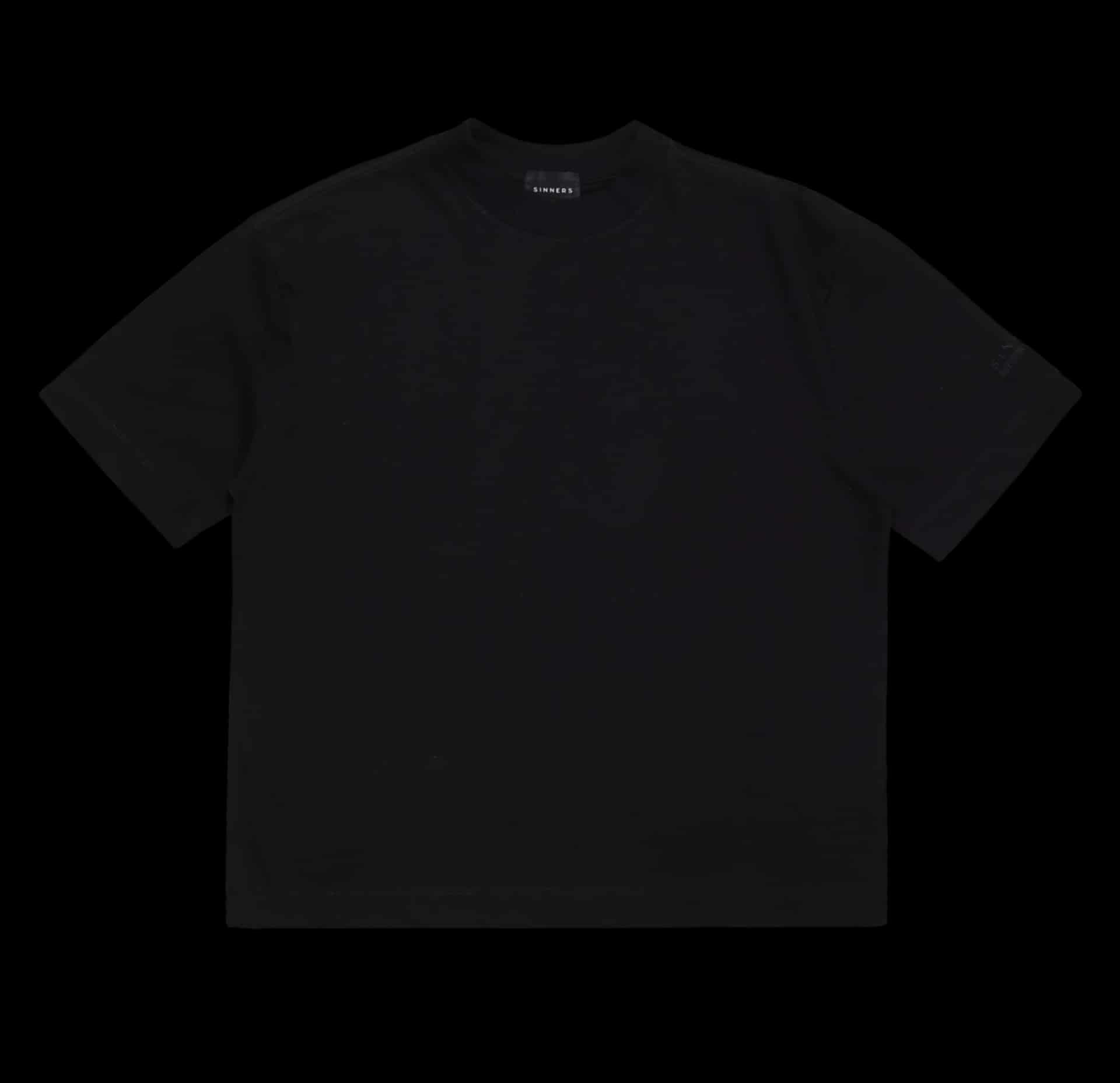 RHINESTONE LOGO BLACK T-SHIRT - miniatura 1