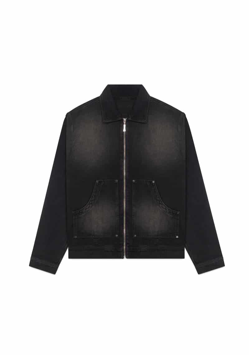 Monclair washed black jacket - miniatura 1