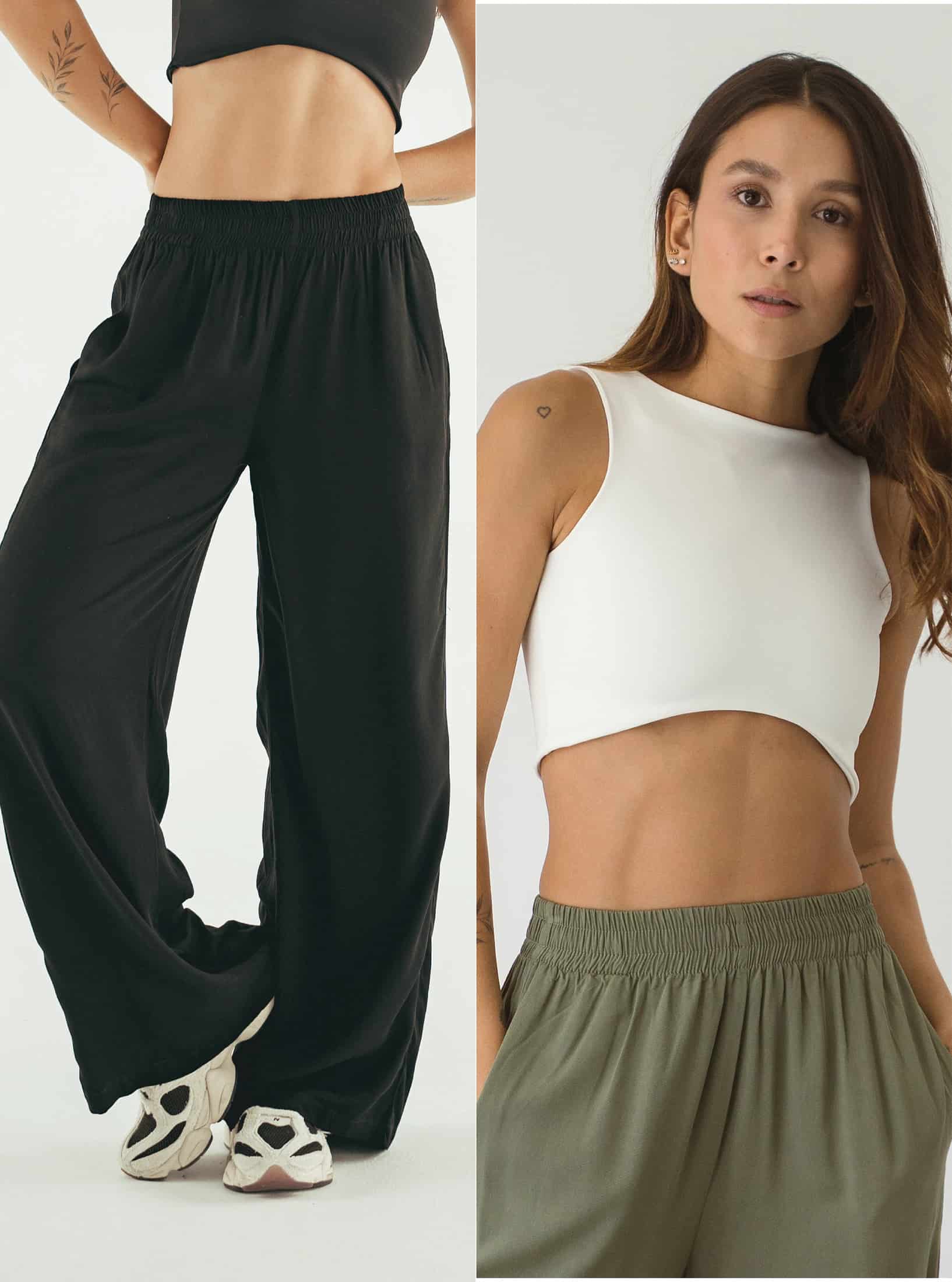 Pack Palazzo Black + Crop Top Soft - miniatura 4