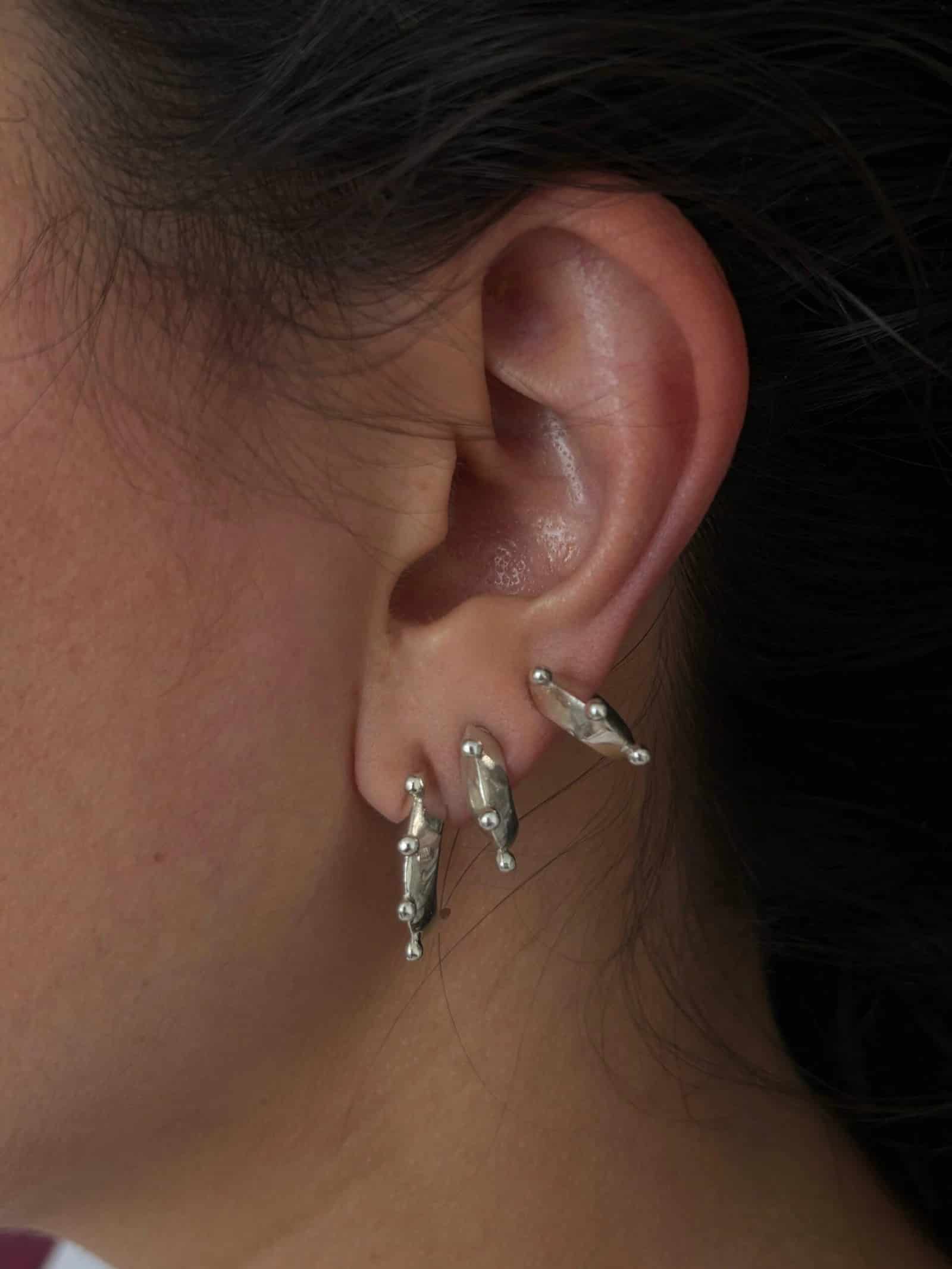 Chiqui Crescent Hoops Silver - miniatura 3