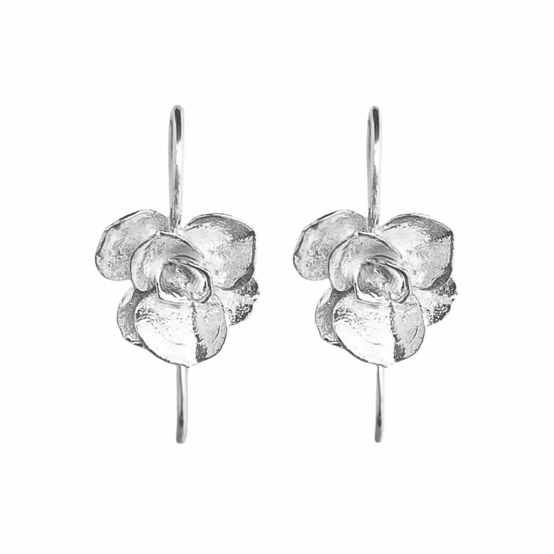 Aretes suculenta Simona largos (L) en plata - miniatura 1