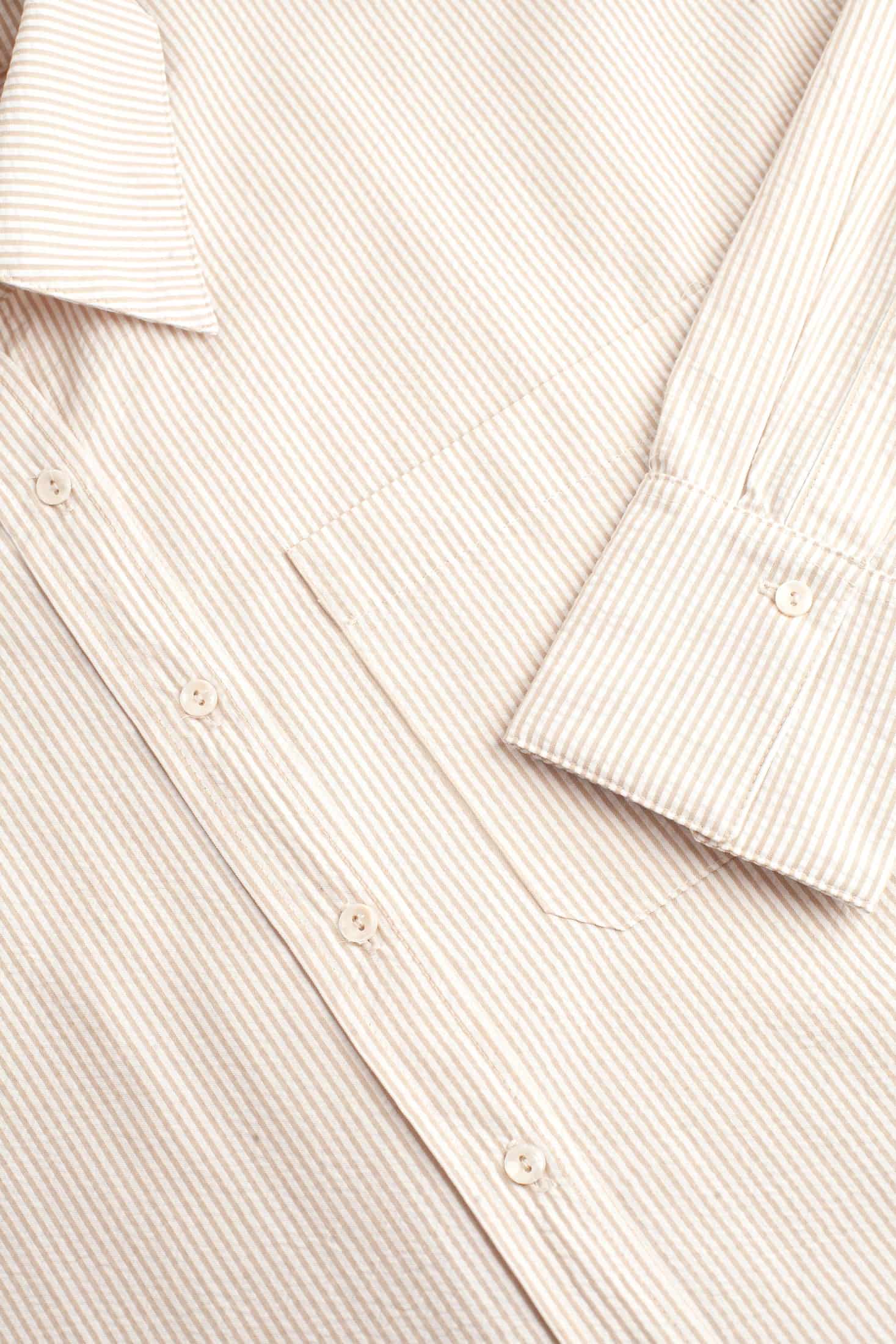Camisa M Antonella Rayas Marfil - Beige - miniatura 7