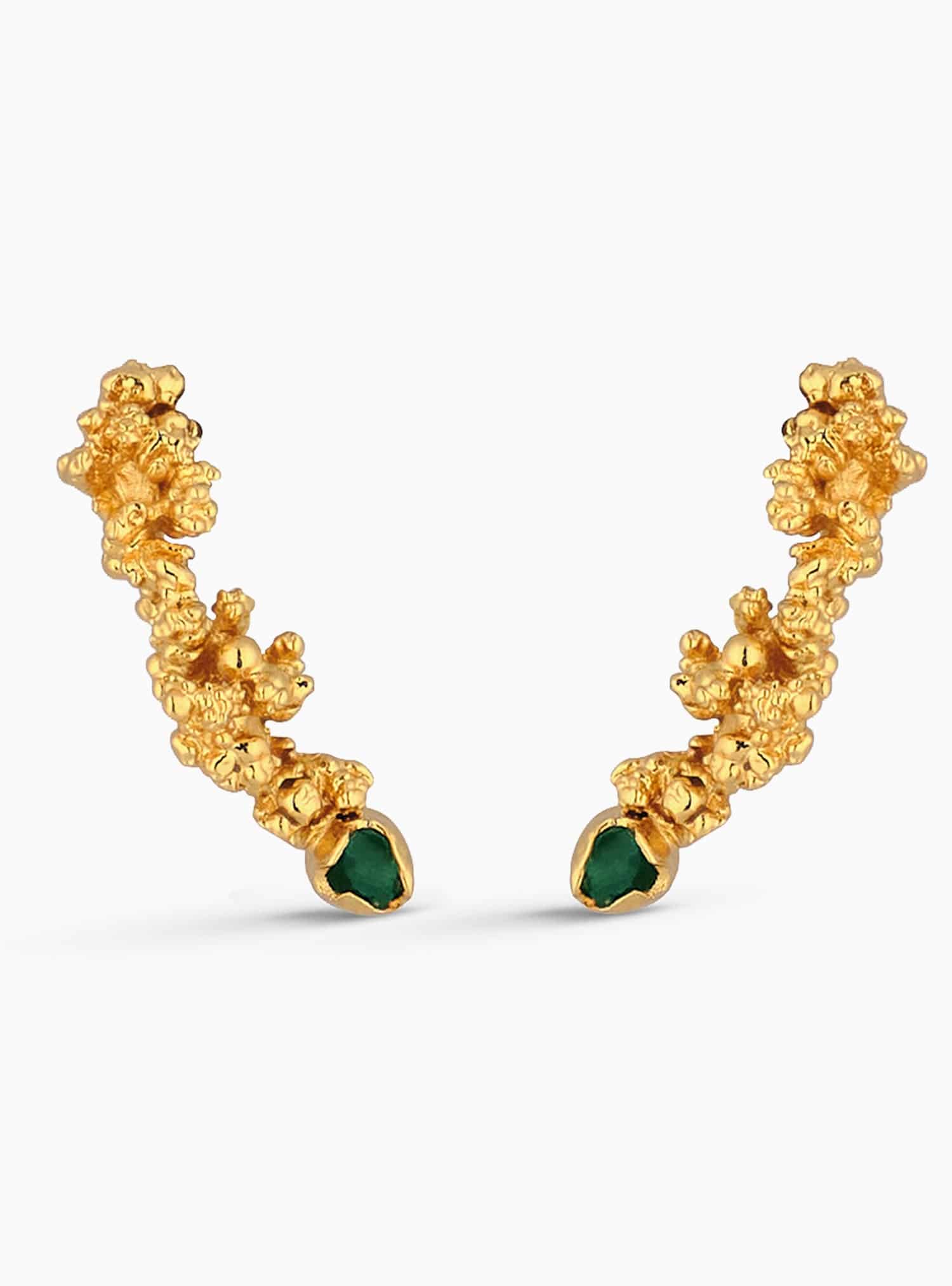 Aura Emerald Climbing Earrings - miniatura 1