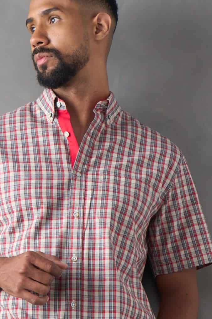 Camisa regular fit manga corta rojo - miniatura 3