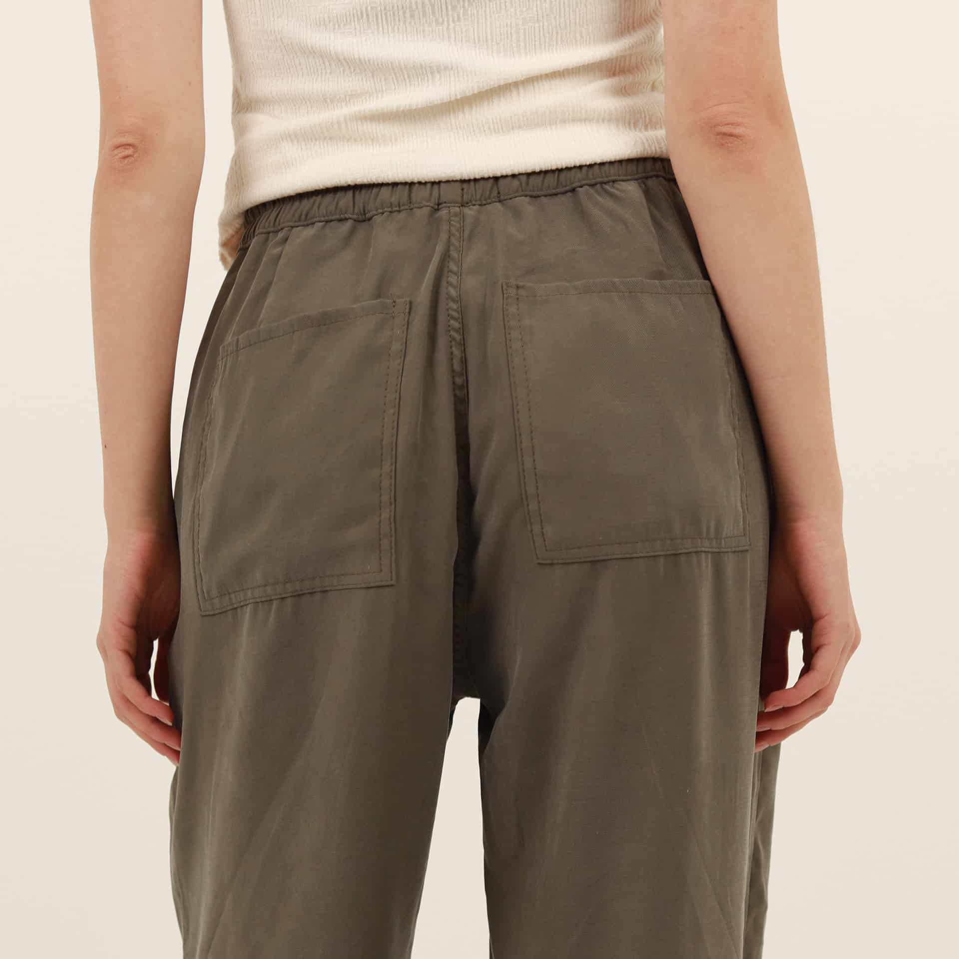 Pantalón bota recta con elastico en cintura y cordón - miniatura 10